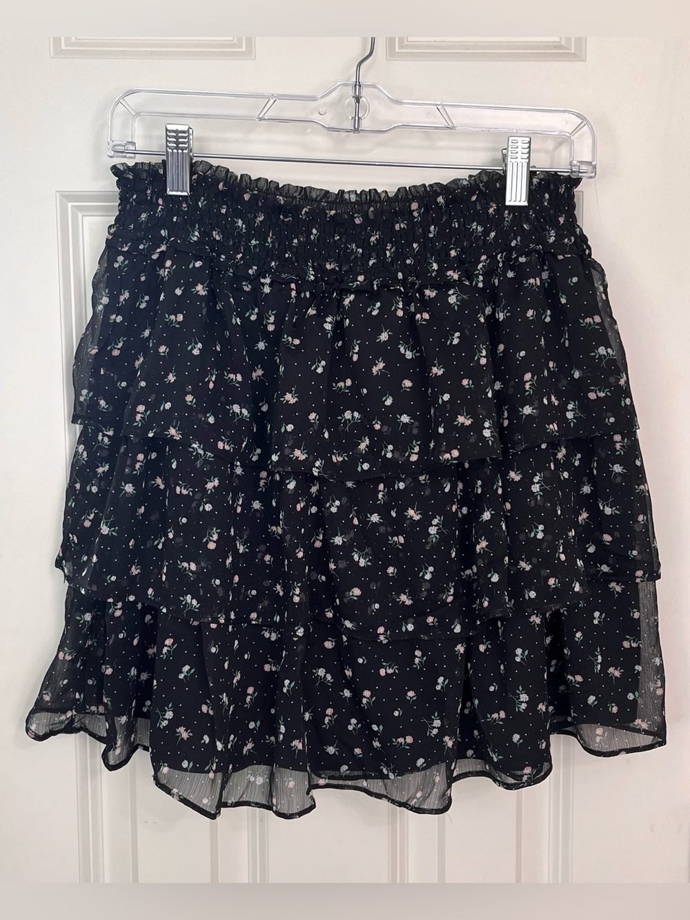 H&M Floral Tiered Mini Skirt NWOT